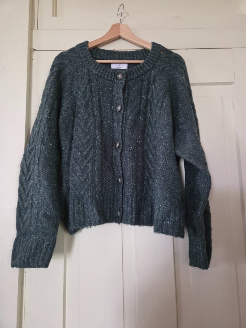 Teal green grandma sweater